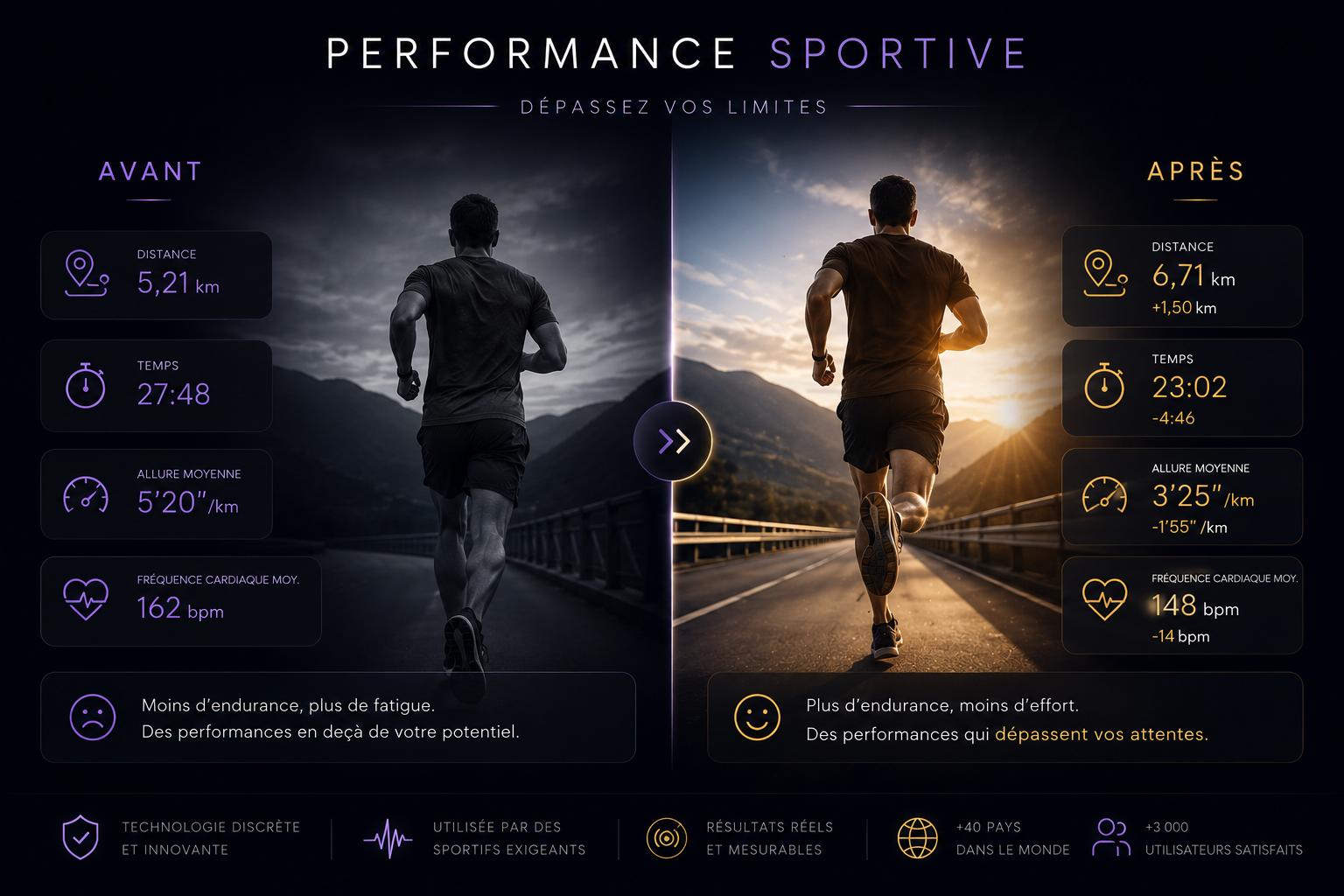 Performance Sportive — Avant / Après avec les cartes Metatron